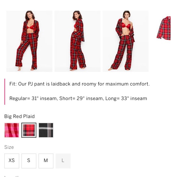 Victoria’s Secret shimmer flannel PJ set - Picture 11 of 16